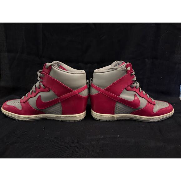 Nike Dunk Sky Hi 528899 001 Medium Grey /Sport Fuchsia-Sail Wmn Sz 10 Wedge 2012 - Picture 1 of 11
